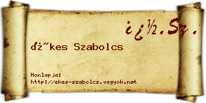 Ékes Szabolcs névjegykártya